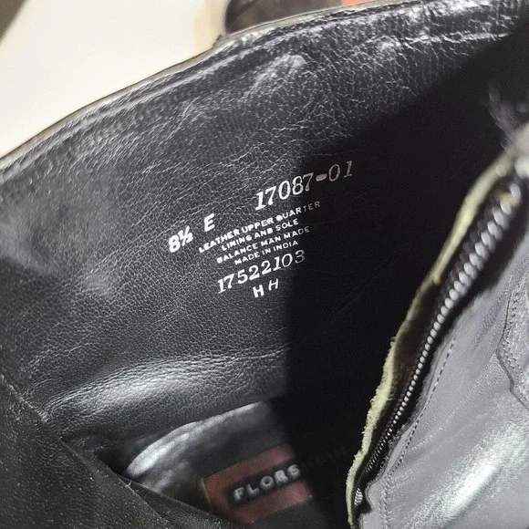 VTG Florsheim Black Leather Duke Boots Round Toe Men's 8.5 E Extra Wide Width - Picture 11 of 11